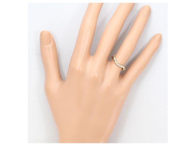Autre Marque 18K Gelbgold- und Platin-Ring mit Diamant Golden - Ansicht 6