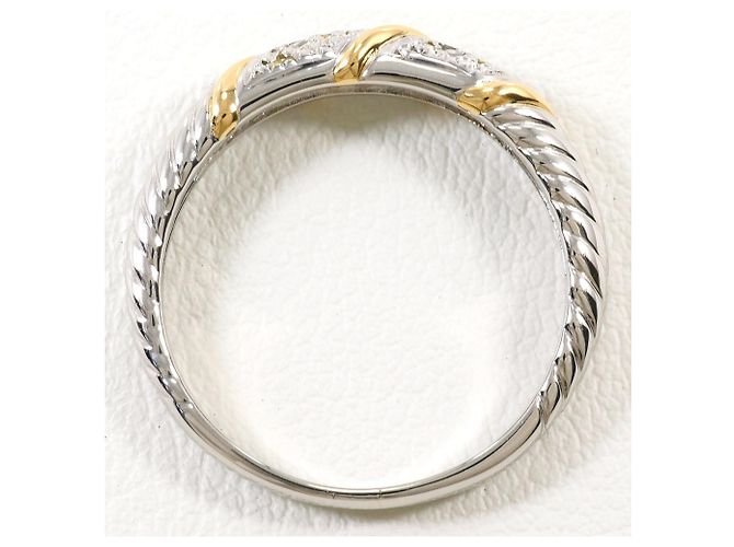 Autre Marque Anello a fascia in platino PT900 e oro giallo 18K D'oro - vista 3