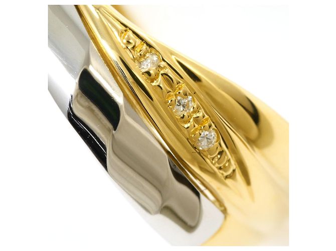 Autre Marque Anello a fascia in platino PT900 e oro giallo 18K D'oro - vista 2