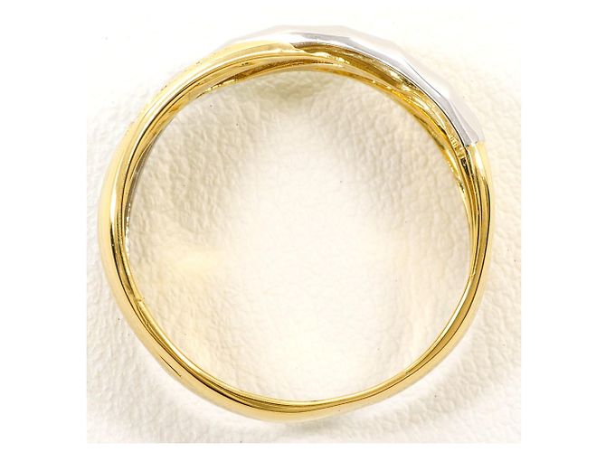Autre Marque Anello a fascia in platino PT900 e oro giallo 18K D'oro - vista 3