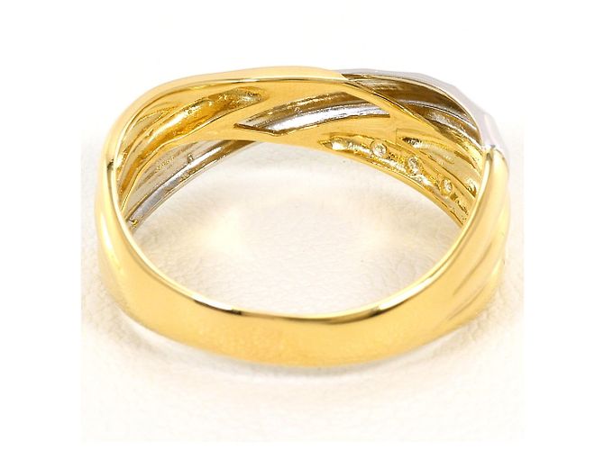 Autre Marque Anello a fascia in platino PT900 e oro giallo 18K D'oro - vista 4