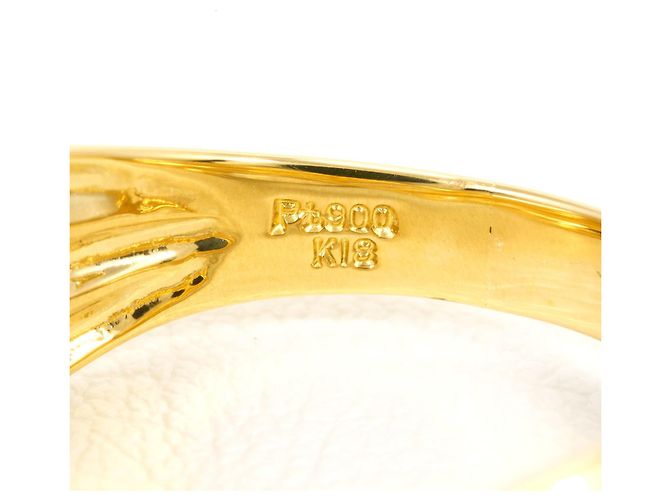 Autre Marque Anello a fascia in platino PT900 e oro giallo 18K D'oro - vista 5