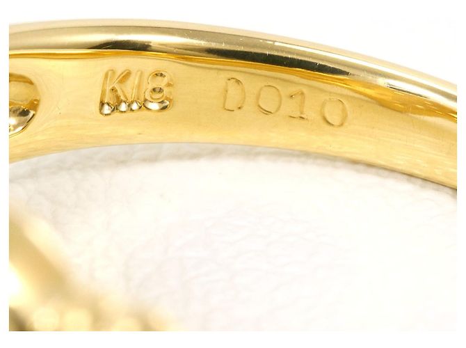 Autre Marque 18K Gelbgold-Ring mit Diamant Golden - Ansicht 5