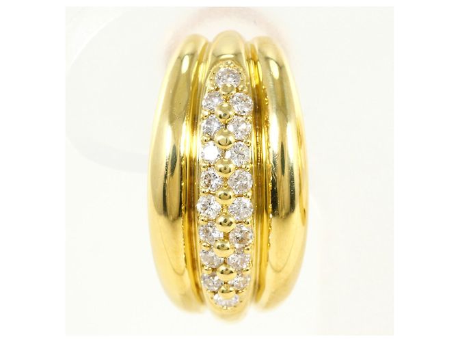 Autre Marque Orecchini a clip in oro giallo 18K e diamanti D'oro - vista 2