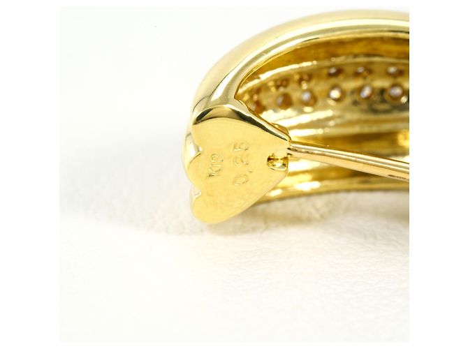 Autre Marque Orecchini a clip in oro giallo 18K e diamanti D'oro - vista 4