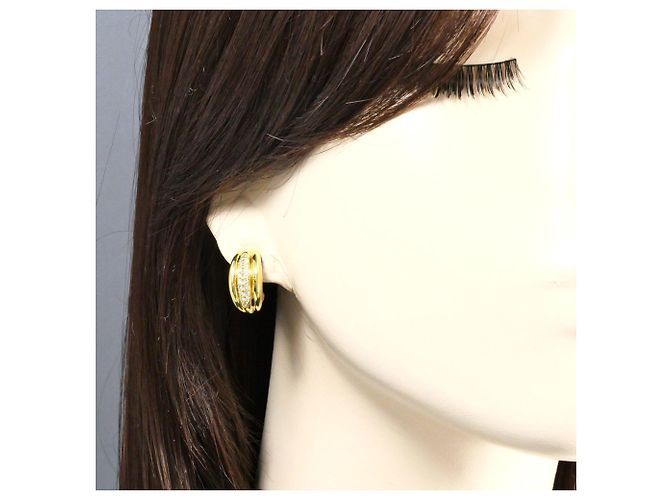 Autre Marque Orecchini a clip in oro giallo 18K e diamanti D'oro - vista 7