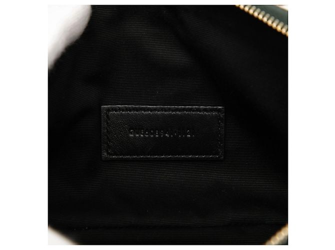 Pochette Becky con logo Saint Laurent YSL a doppia zip, borsa a tracolla con catena Verde - vista 6
