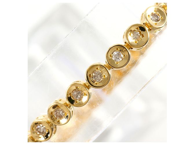 Autre Marque Bracciale con charm in oro giallo 18K con diamante D'oro - vista 2