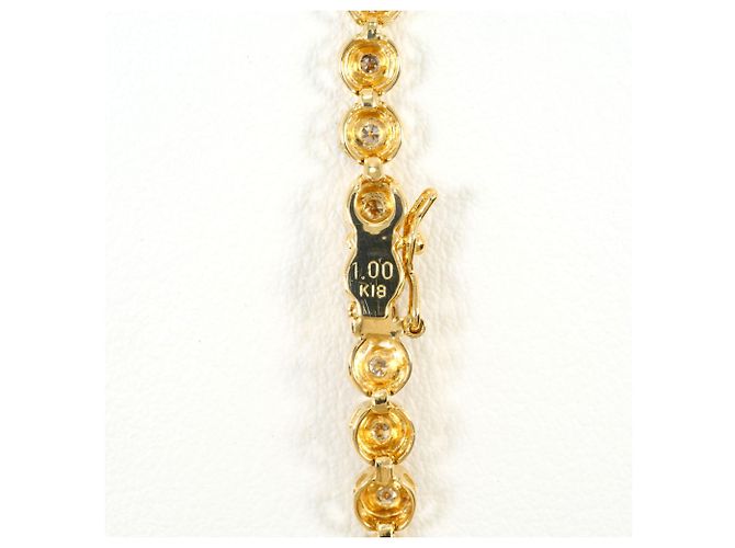 Autre Marque Bracciale con charm in oro giallo 18K con diamante D'oro - vista 4