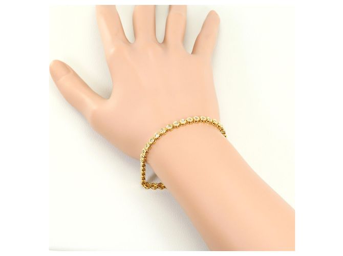 Autre Marque Bracciale con charm in oro giallo 18K con diamante D'oro - vista 5