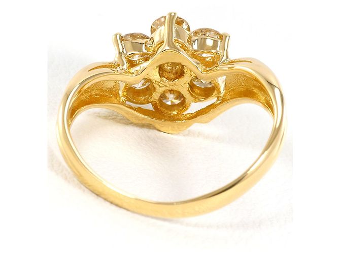 Autre Marque 18K Gelbgold-Ring mit Diamant Golden - Ansicht 4
