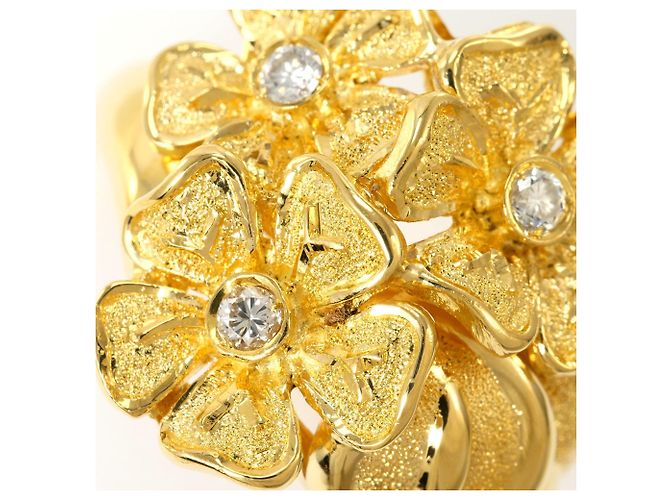 Autre Marque 18K Gelbgold-Ring mit Diamant Golden - Ansicht 2