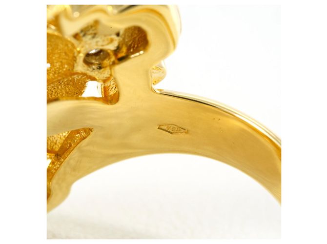 Autre Marque 18K Gelbgold-Ring mit Diamant Golden - Ansicht 5