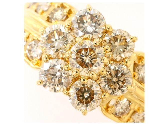 Autre Marque 18K Gelbgold-Ring mit Diamant Golden - Ansicht 2