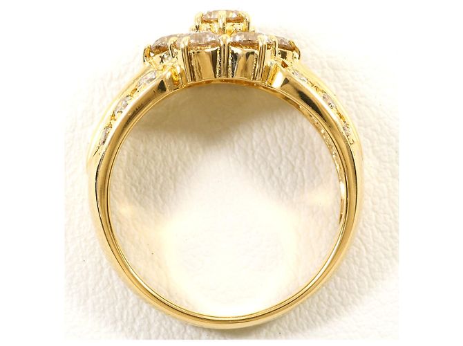 Autre Marque 18K Gelbgold-Ring mit Diamant Golden - Ansicht 3