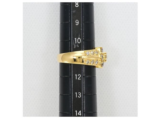 Autre Marque 18K Gelbgold-Ring mit Diamant Golden - Ansicht 7