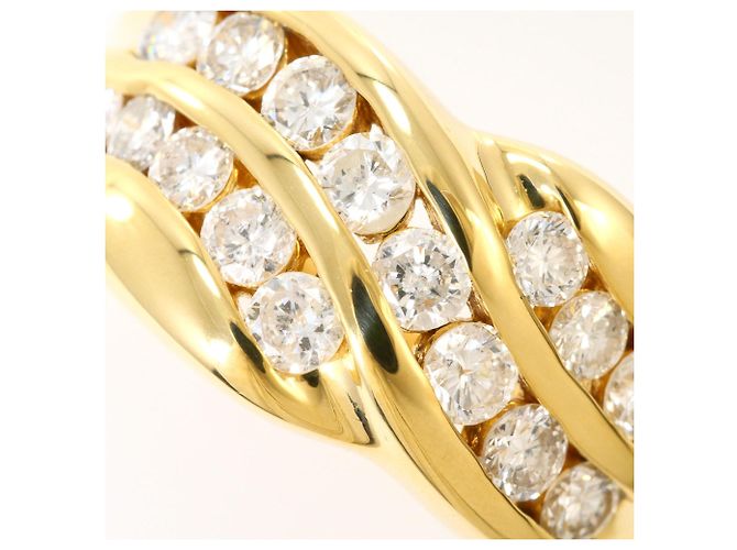 Autre Marque 18K Gelbgold-Ring mit Diamant Golden - Ansicht 2