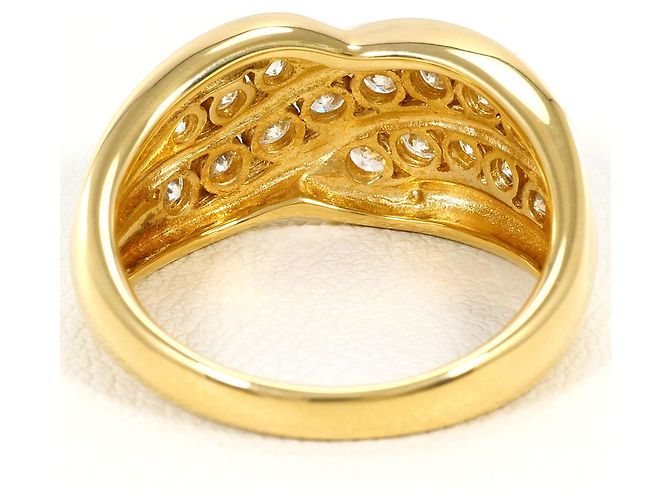 Autre Marque 18K Gelbgold-Ring mit Diamant Golden - Ansicht 4