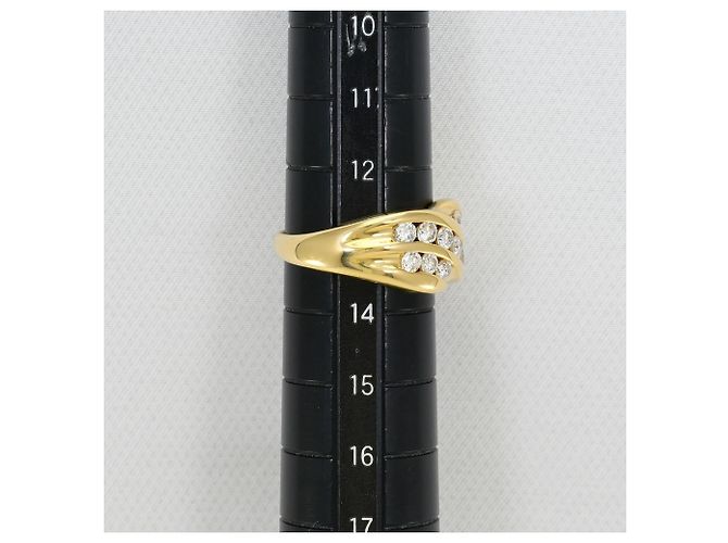 Autre Marque 18K Gelbgold-Ring mit Diamant Golden - Ansicht 8
