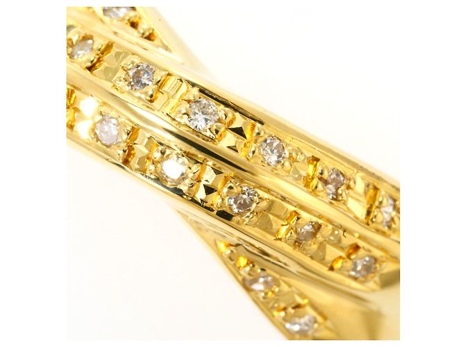 Autre Marque 18K Gelbgold-Ring mit Diamant Golden - Ansicht 2