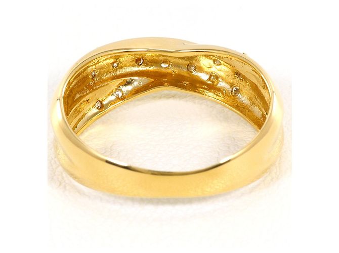 Autre Marque 18K Gelbgold-Ring mit Diamant Golden - Ansicht 4
