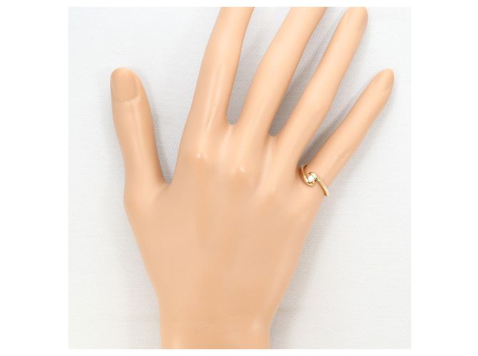 Autre Marque 18K Roségold-Ring mit Diamant Golden - Ansicht 6