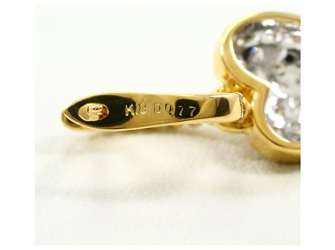 Autre Marque Orecchini a cerchio in oro giallo 18K e oro bianco con diamanti D'oro - vista 4