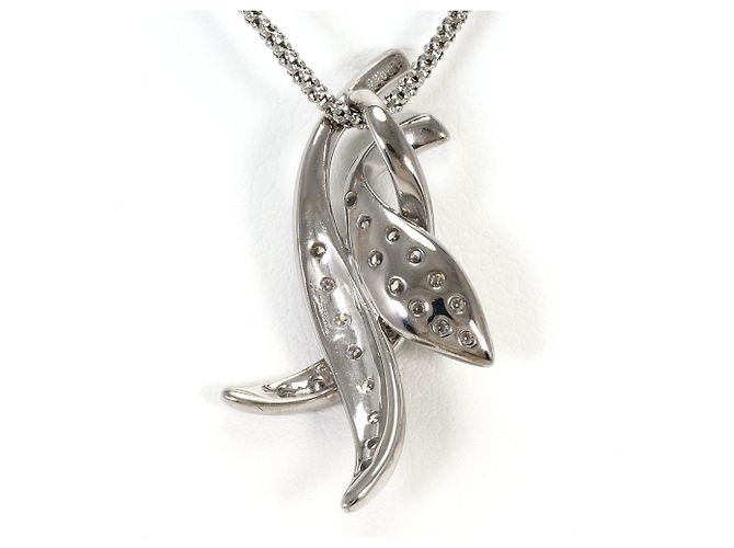 Autre Marque 18K Weißgoldkette mit Diamant Golden - Ansicht 3