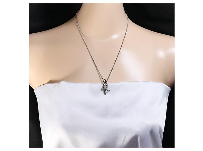 Autre Marque 18K Weißgoldkette mit Diamant Golden - Ansicht 6