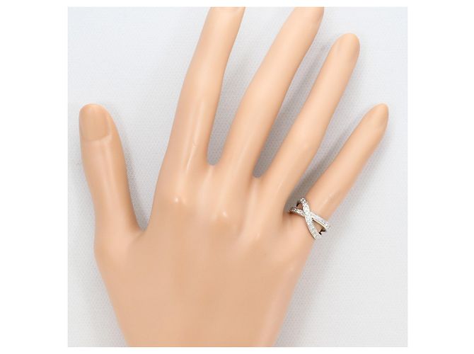 Autre Marque 18K Weißgold-Ring mit Diamant Golden - Ansicht 7