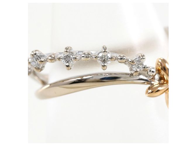 Autre Marque 18K Weiß- und Roségold Ring mit Diamant Golden - Ansicht 2