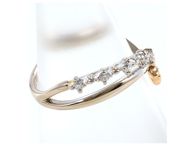 Autre Marque 18K Weiß- und Roségold Ring mit Diamant Golden - Ansicht 3