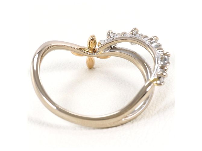 Autre Marque 18K Weiß- und Roségold Ring mit Diamant Golden - Ansicht 4