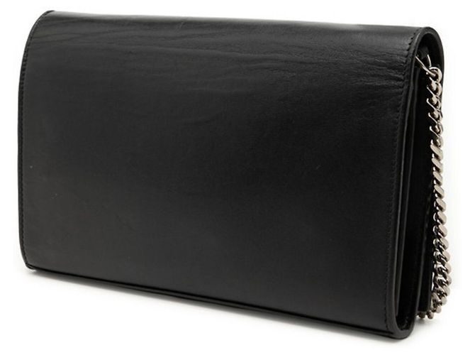 Borsa a tracolla in pelle nera Saint Laurent Nero - vista 2