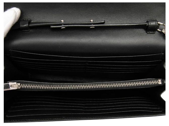 Borsa a tracolla in pelle nera Saint Laurent Nero - vista 4