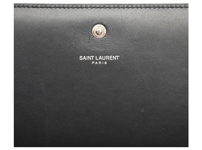 Borsa a tracolla in pelle nera Saint Laurent Nero - vista 6