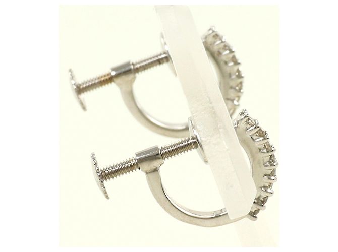 Autre Marque Orecchini a clip in diamante e oro bianco 14K e 18K D'oro - vista 2