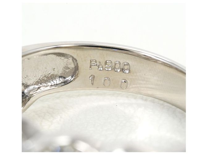 Autre Marque Platin 900 Ring mit Diamant - Ansicht 4