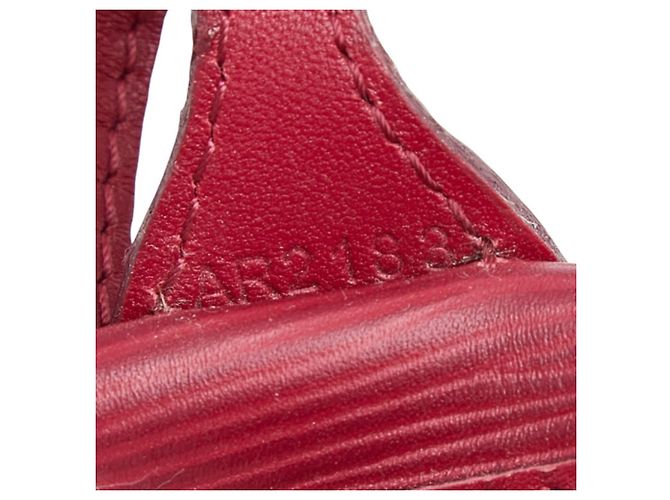 Borsa Tote Louis Vuitton Epi Neverfull MM Rosso Fuschia - vista 11