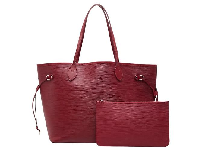 Borsa Tote Louis Vuitton Epi Neverfull MM Rosso Fuschia - vista 13