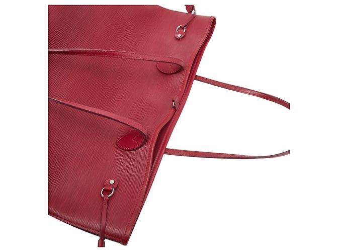 Borsa Tote Louis Vuitton Epi Neverfull MM Rosso Fuschia - vista 9