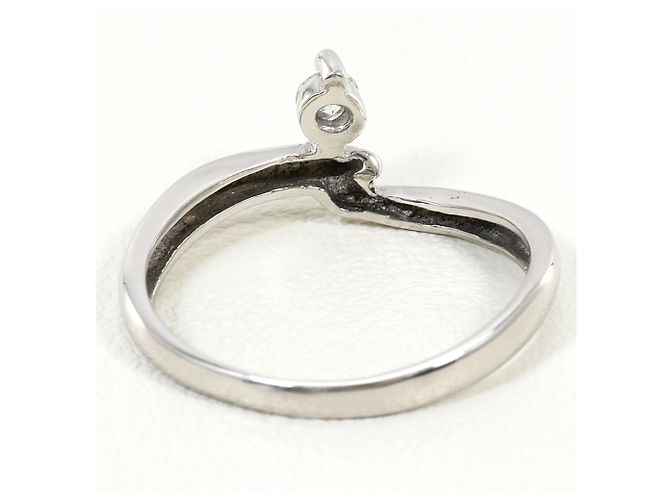 Autre Marque PT900 Platinring mit Diamant - Ansicht 3