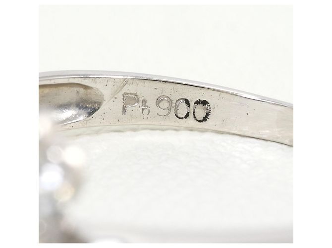 Autre Marque PT900 Platinring mit Diamant - Ansicht 4
