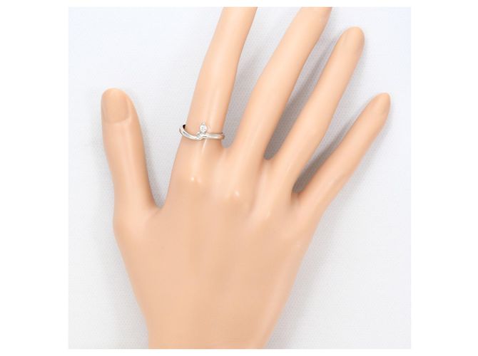 Autre Marque PT900 Platinring mit Diamant - Ansicht 6