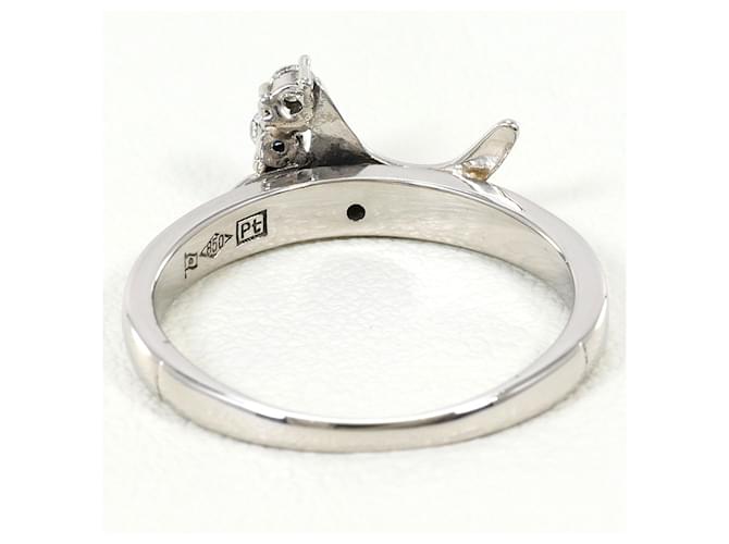Autre Marque PT850 Platinring mit Diamant - Ansicht 3
