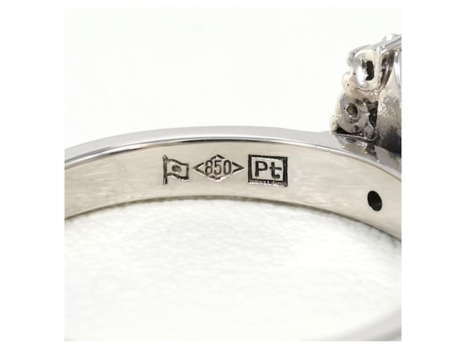 Autre Marque PT850 Platinring mit Diamant - Ansicht 4
