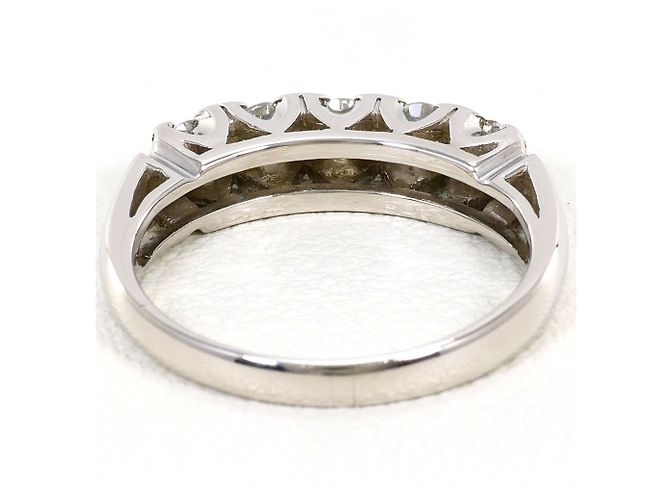 Autre Marque PT900 Platinring mit Diamant - Ansicht 4