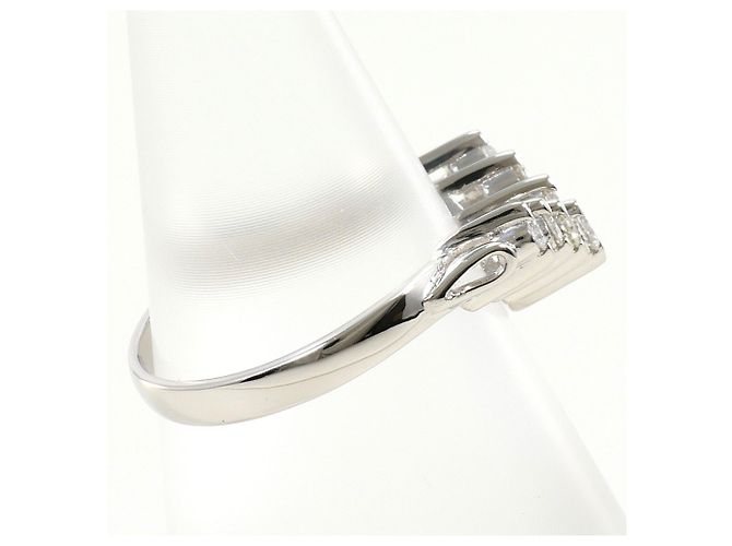 Autre Marque PT900 Platinring mit Diamant - Ansicht 2