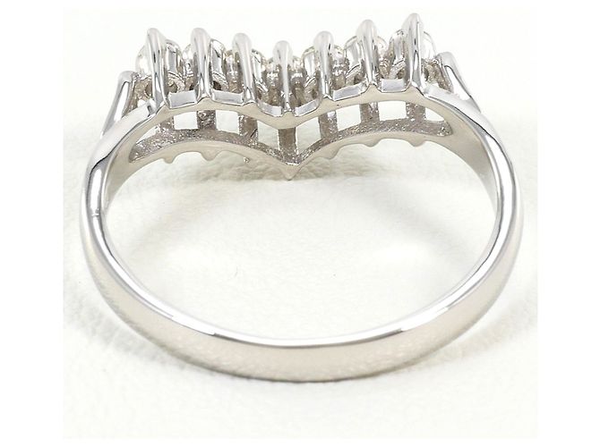 Autre Marque PT900 Platinring mit Diamant - Ansicht 3