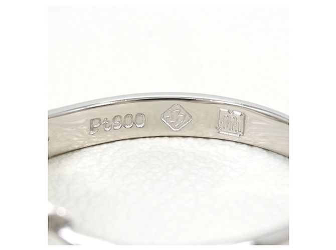 Autre Marque PT900 Platinring mit Diamant - Ansicht 4